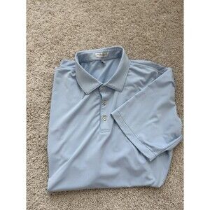 Peter Millar Summer Comfort Blue Jubilee Performance Jersey Golf Polo Shirt XL